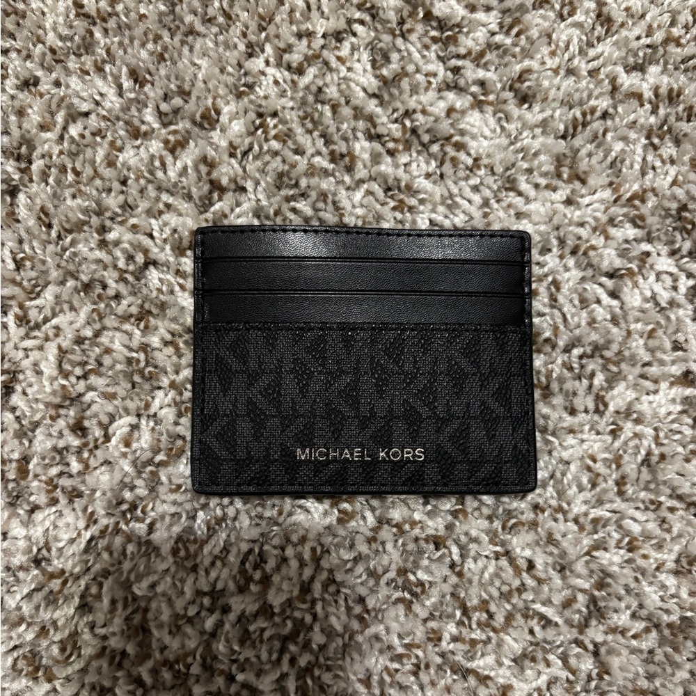 Michael Kors Black Monogram Card Holder